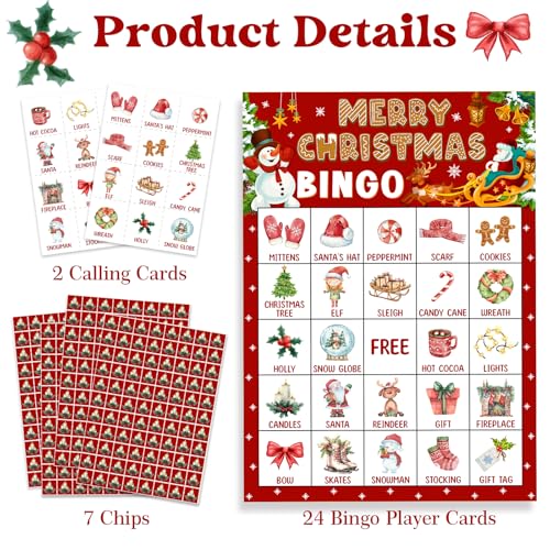 Christmas Bingo Game for 24 Players DROPS TO (MORE OPTIONS AVAILABLE) - image 2