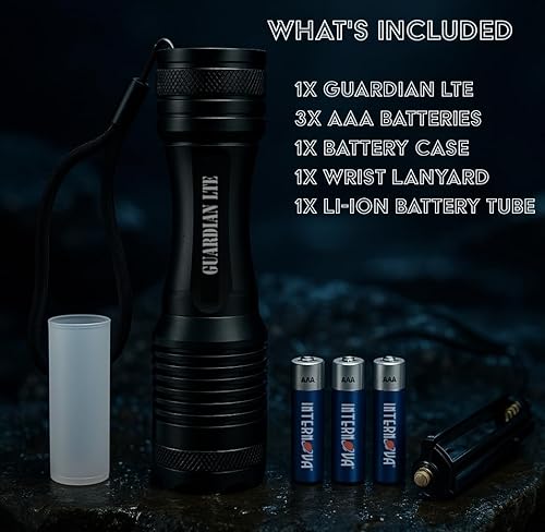 Miniatura 3 de Guardian LTE - Linterna táctica LTE, 500 lúmenes, enfoque de zoom, resistente al agua IPX5, 5 modos (altomediobajoestroboscópicoSOS), doble potencia