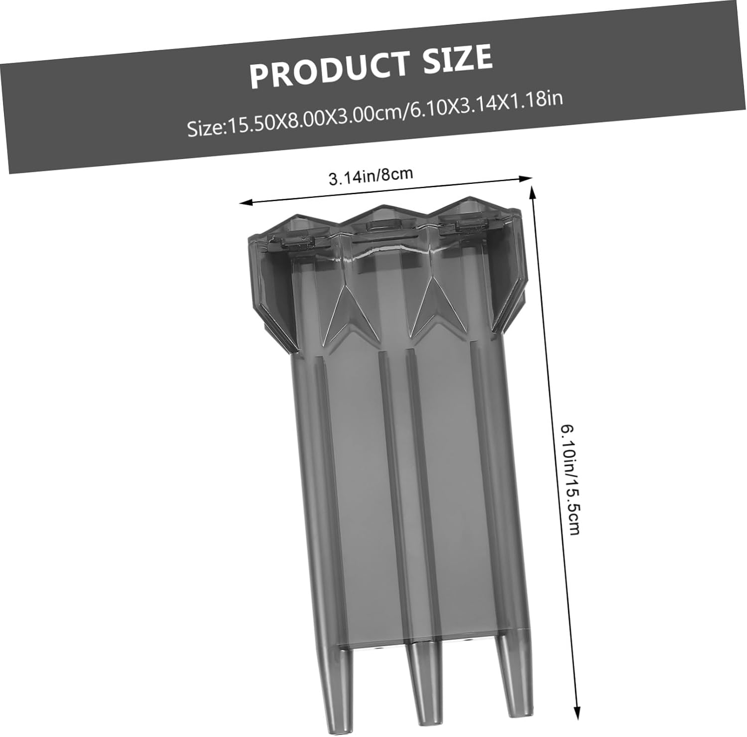 Portable Four-Edged Dart Storage Case, Lightweight Wear-Resistant Carrying Box with Cover, Black Hard Shell Container for Outdoor Darts Accessories