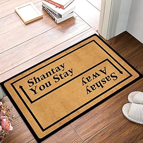 Joelmat Sashay Away, Shantay You Stay Entrance Non-Slip Indoor Rubber Door Mats for Front Door/Bathroom/Garden/Kitchen/Bedroom 23.6"x 15.7" Cover
