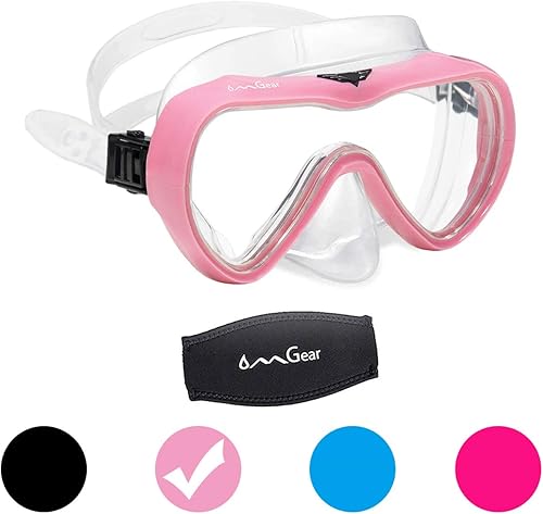 Miniatura 1 de OMGear - Gafas de natación con cubierta para la nariz, máscara de buceo y esnórquel, máscara para niños y adultos, máscara de esnórquel para buceo,