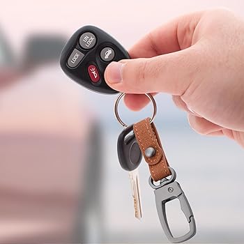Leather Car Keychain, 3PCS Keyrings for Car Keys Fob Key Chains