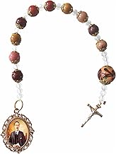 Gifts by Lulee, LLC Jose Gregorio Hernandez Medico Venezolano Coronilla o Rosario de Bolsillo Cuarzo Marrón Incluye Postal de Rezo Bendecida por Su Santidad
