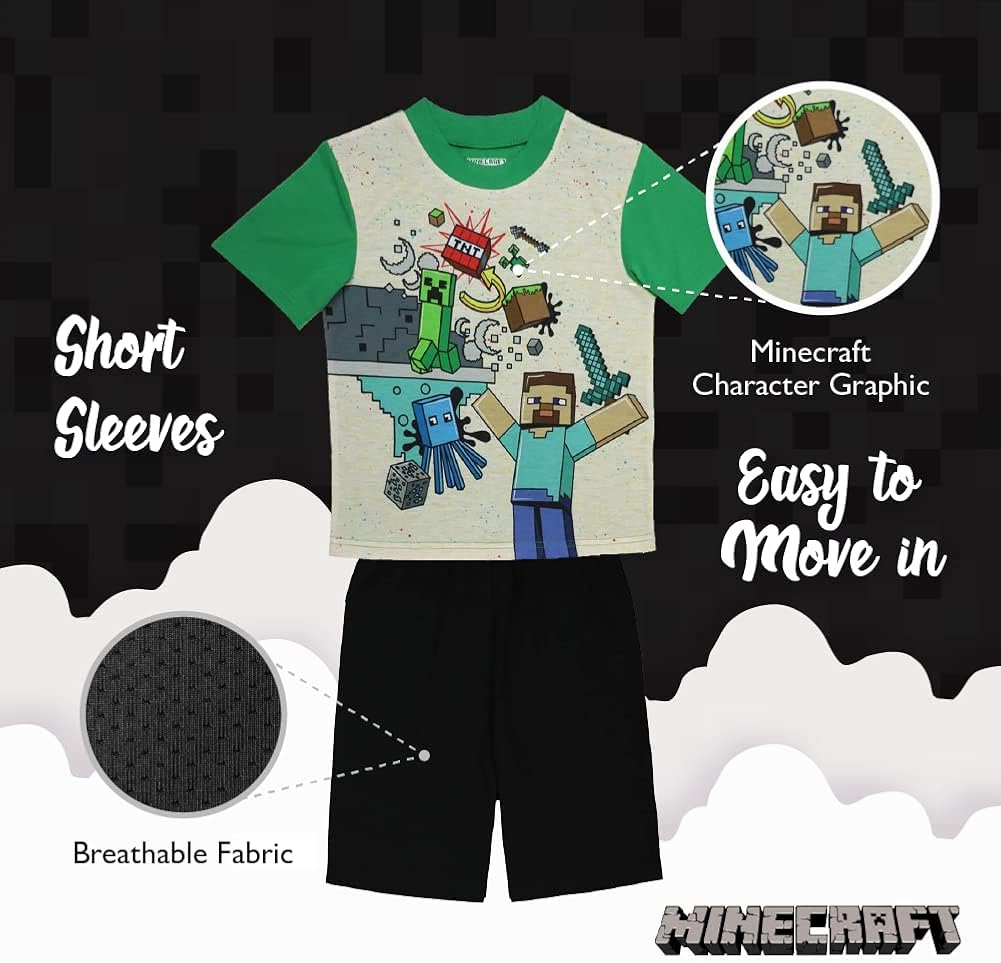 Vista 5 de Minecraft Boys' Cotton Pajama Set