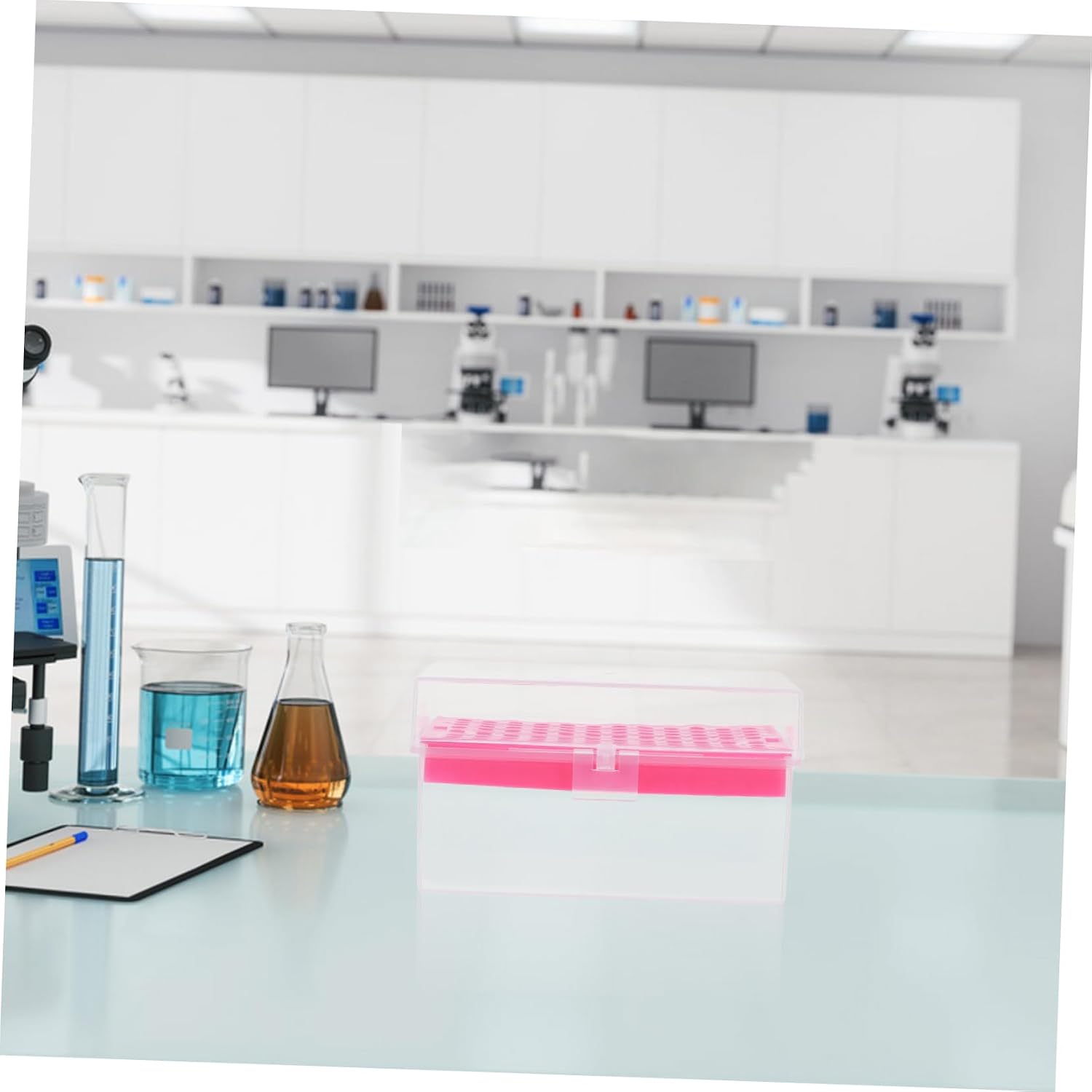 BESTYASH Pipette Tip Box Pipette Tip Holder Container Storage Boxes Lab Tube Container Labortory Holder Laboratory Tube Rack Pipettor Tips Holder Sample Bottle Rack Pipette Storage Plastic