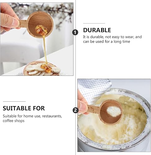 Miniatura 8 de Cucharón de café de madera, 2 uds, cucharón para servir en la cocina, para el hogar, restaurante, boda, comedor, vajilla