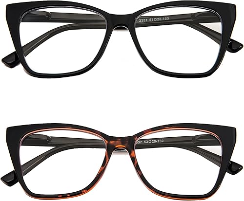 MMOWW Gafas de lectura de gran tamaño para mujer, ojo de gato, elegantes, para lectura de computadora, bloqueo de luz azul con bisagra de resorte