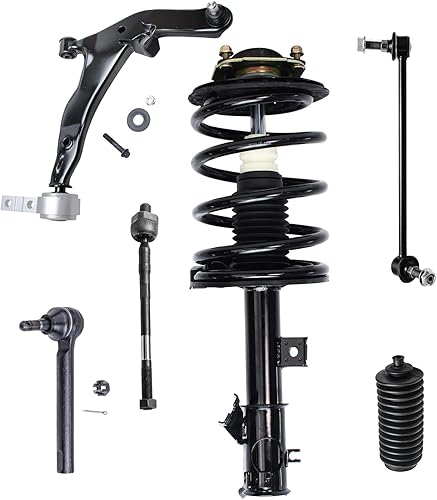 Miniatura 333 de Detroit Axle - Kit de puntales delanteros de 6 piezas para Chevrolet Aveo Aveo5 Pontiac G3 Wave, barra estabilizadora, varillas de acoplamiento