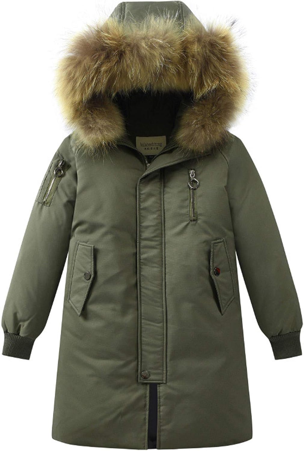Kids Outerwear Hooded Puffers Jacket Warm Solid Girls' Coats Winter Boys' Down Boys Lightweight Girls (Blue, 5-6 Years)