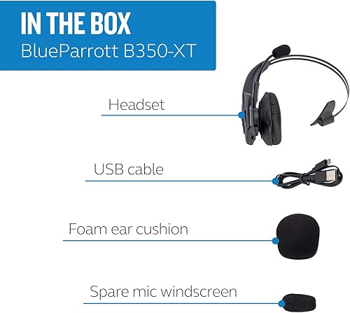Miniatura 8 de BlueParrott B350-XT Auriculares Bluetooth con cancelación de ruido, diseño actualizado con sonido líder en la industria y comodidad mejorada,