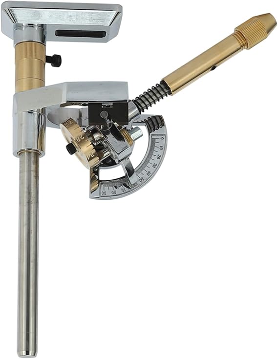 Lapidary Machine Gem Faceting Machine Lapidaire Stone Angle Milling Polishing Machine with Dops 96 64 32 Scale for Knives, Seals, Jewelry, Glass, Gemstones