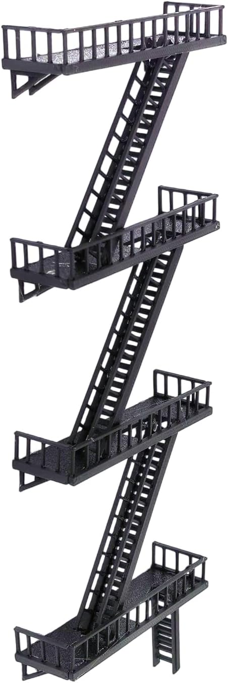 Outland Models Miniatures Fire Escape Stairs Set 1:64 S Scale-4-level fire Escape kit
