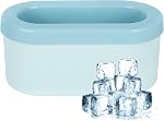 Cylinder Ice Cube Mold Ice Trays, Silicone Ice Bucket, Portable Ice Cube Maker, Press-Type Easy-Release Ice Cup (Blue Large)
