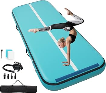 Amazon.com : Quashley Inflatable Air Gymnastics Mat 8 Inch Thick