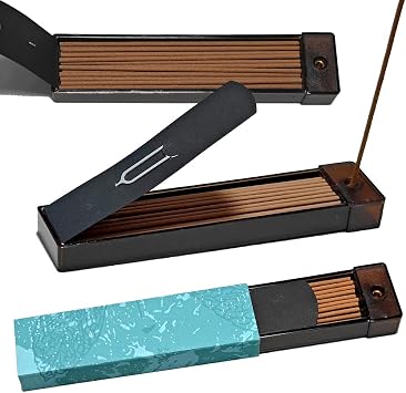 Lavender Incense Sticks with Incense Holder Burner Sandalwood Jasmine Rose Osmanthus Incense Sticks Natural Chinese Incense Sticks Home Fragrance Scent Stick