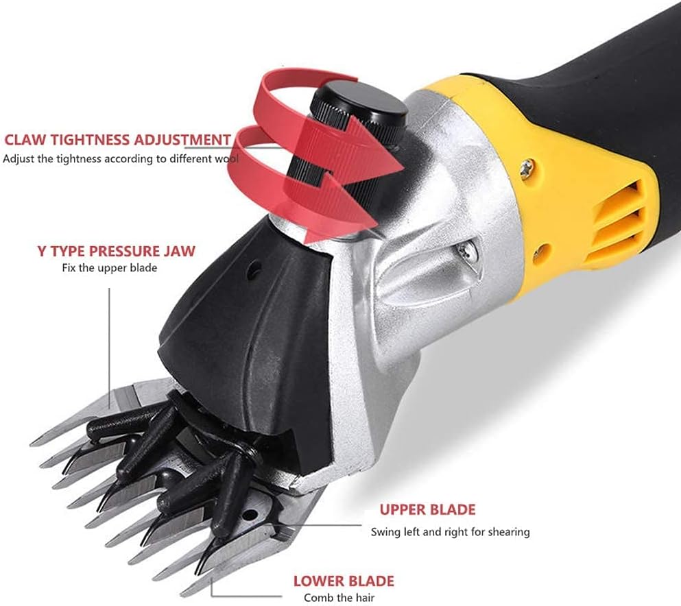 GagalU Sheep Shears Goat Shears Horse Shears 1000W 6 Speed Portable Electric Clippers Sheep Goat Animal Hair Fur Shearing