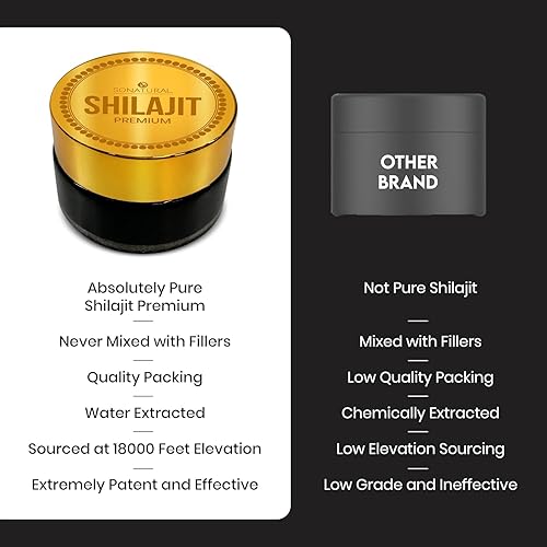Miniatura 7 de Sonatural Shilajit Pure Himalayan Organic - 1.06 oz de resina Shilajit 100% pura de alta calidad con ácido fúlvico y más de 85 oligoelementos