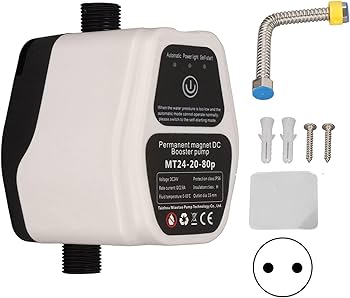 Waterdruk Booster Transfer Pomp, 80Pa Volautomatische Geluidsarme Hogedruk Waterpomp Kleine Douche Booster Pomp, Recirculerende Waterpomp voor Keuken Badkamer RV Jacht (EU-stekker