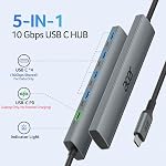 Acer USB C Hub 10Gbps with Type-C PD 100W, Ultra Slim Aluminum 5-in-1 USB-C Splitter with 4*USBC 3.2 Ports for iPhone 17/16 Series, MacBook Pro/Air, iPad, iMac, Chromebook, Galaxy S24/23, etc