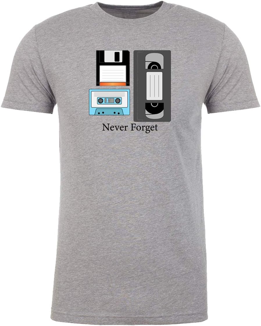 Never Forget Men's Retro T-Shirts, Funny Graphic Tees, Gaming Shirt
