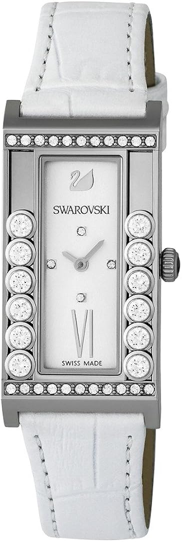 Swarovski Bonito reloj cuadrado de cristal de acero inoxidable 5096680 contemporáneo