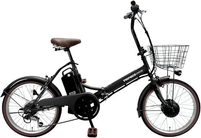 PROVROS(プロブロス) 電動アシスト自転車 20インチ 折りたたみ シマノ6段変速 リチウムイオンバッテリー7.8Ah 前輪駆動 最大46km走行 型式認定 公道可能【メーカー保証1年】P-206E