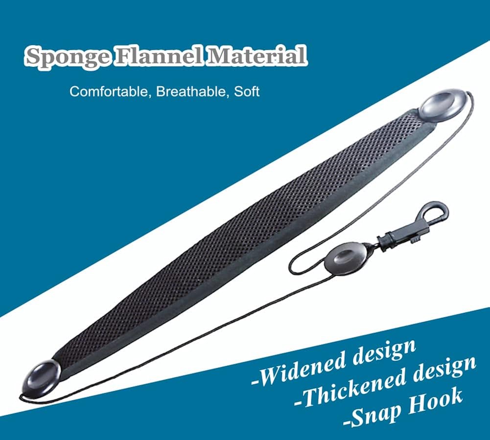 Qjin Saxophone Neck Strap Padded Sax Strap with Snap Hook for Alto Tenor Baritone Soprano Saxophone : Musical Instruments