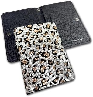 Jacqueline Kent JKPP103.LEPSI Crystal Embellished Passport Holder, Wild Leopard Lux Silver, 6.25 Inches