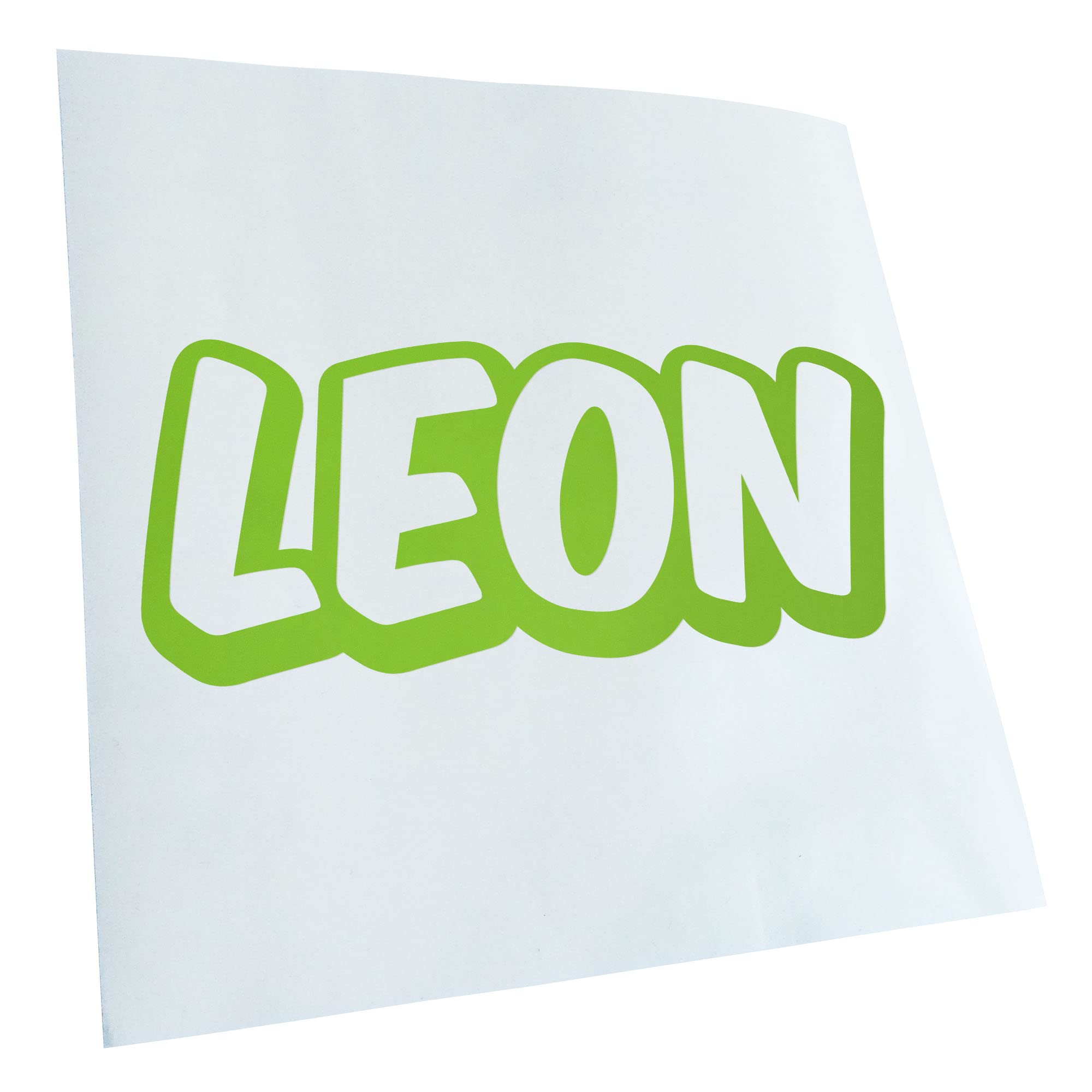 Kiwistar Leon First Name Boys Sticker 25 Colours Neon Matt