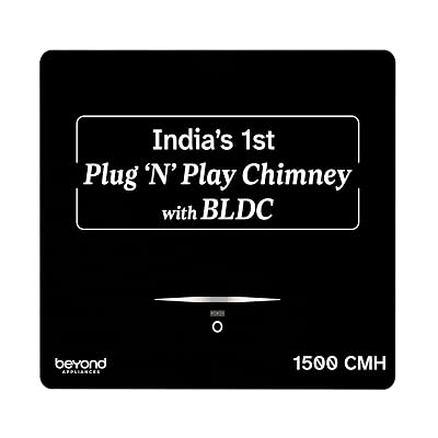 Beyond Appliances Cube BLDC Plug N Play Ductless Kitchen Chimney | 1500 CMH | AutoClean | 5-Stage Charcoal Activated Filter | Touch Control