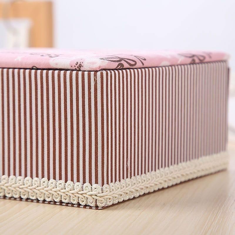 MVNOIRE Home-use Sewing Kit Retro-Style Box Storing Needles Threads Portable Convenient