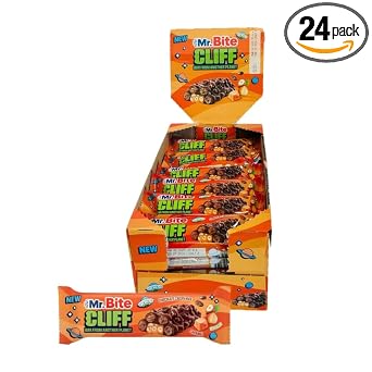 Toren Chocolate Candy Mr. Bite Cliff, Caramel Pack of 24 Bars, 35 g Each Crispy Wafer Bars with Smooth Caramel Cream Filling