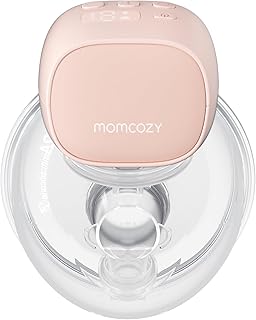 Momcozy S9 Pro Upgraded Wearable Breast Pump, Hands-Free Design with Extended Battery Life & LED Display, Double Electric Portable Pump with 2 Modes & 9 Levels, 24mm, 1-Pack, Pink