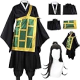 Geto Suguru Cosplay Costume Outfit Geto Suguru Kimono Uniform Black Full Set Halloween Men
