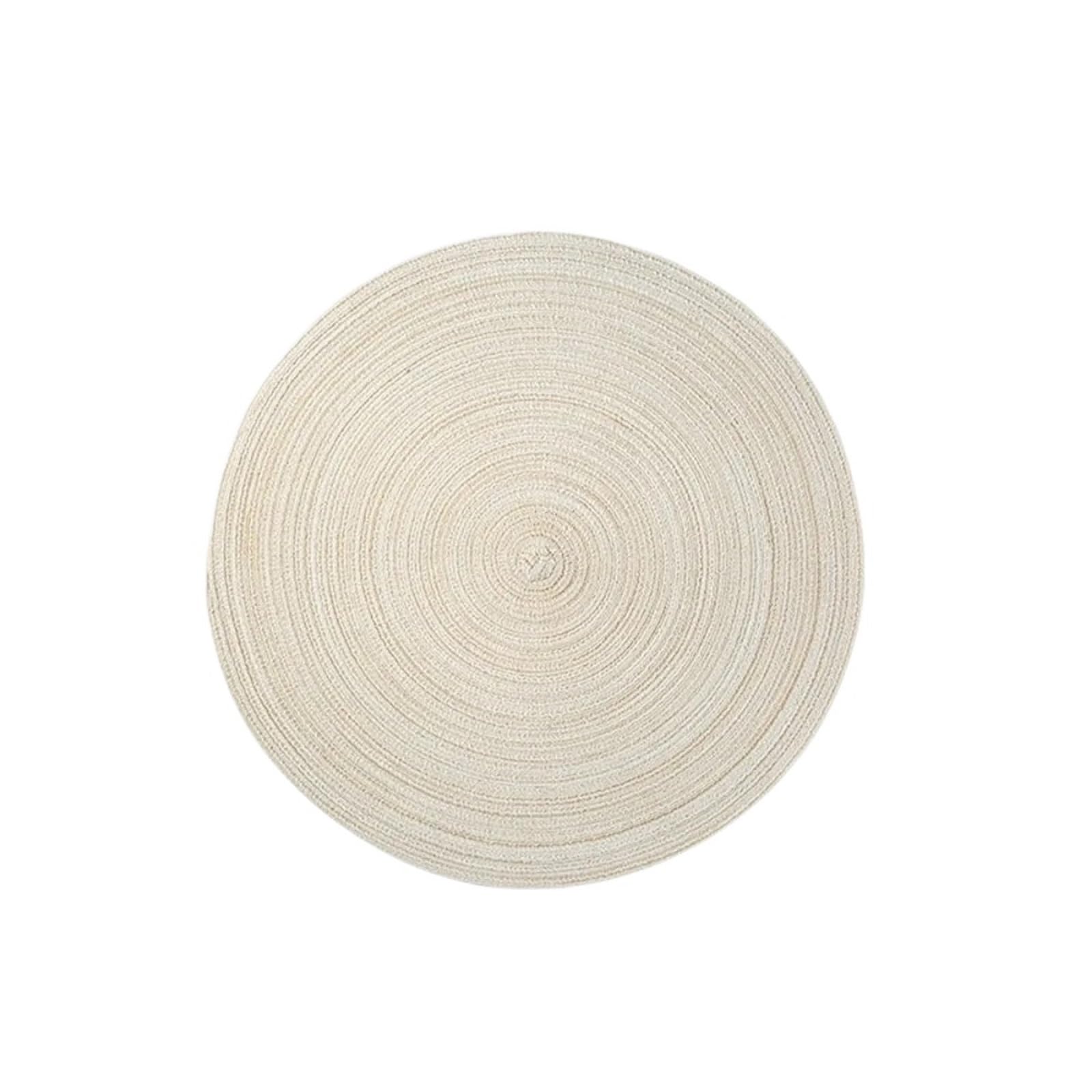 Oval Table Mats Rope Cotton Braided Oval Placemats Table Mats Washable Coasters Kitchen(Color3)