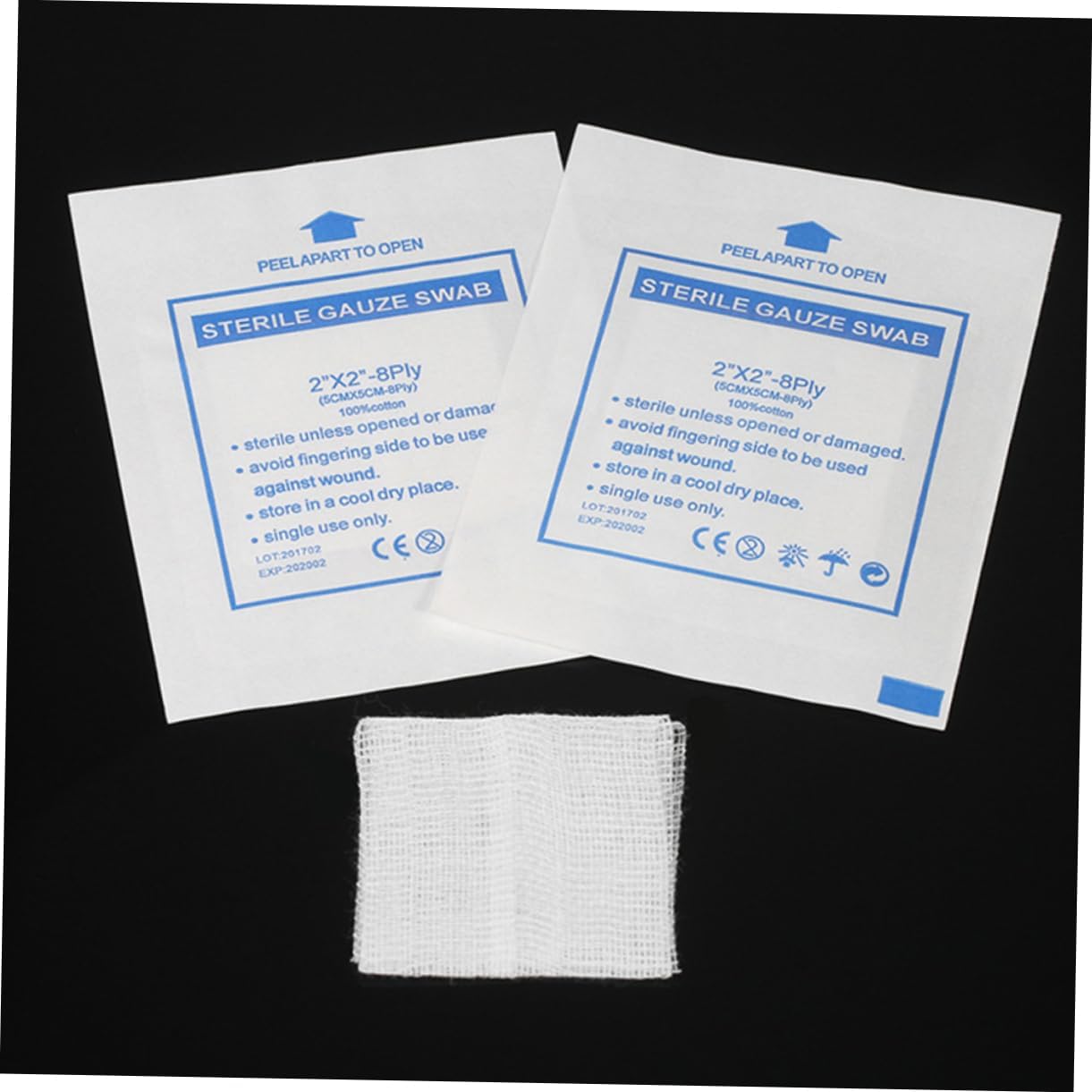 100pcs Disposable Cotton Gauze Swabs for First Aid and Care Soft Absorbent Individually Wrapped for Home and Outdoor Use Safe and Gentle Skin