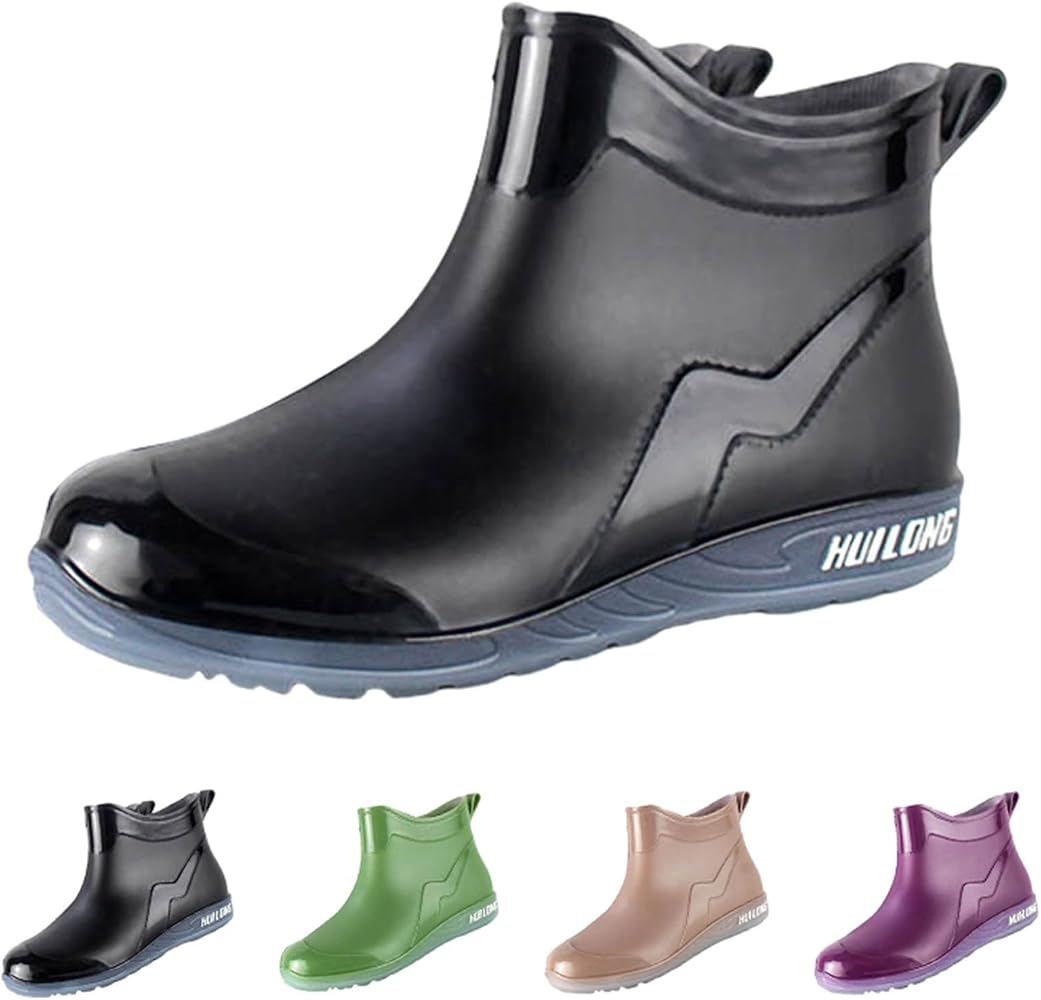 Bottes De Pluie Femme Imperméables Antidérapantes – Bottes Caoutchouc Légères À Enfiler – Idéales Jardin, Pluie, Été & Extérieur