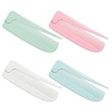 4 Pcs Rat Tail Folding Combs, Hair Parting Comb Travel Foldable Comb for Men & Women, Portable Small Mini Travel Styling Combs for Braids & Hair Styling