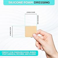 Vista 3 de MedVance TM Silicone - Apósito absorbente de espuma adhesiva de silicona, 2 x 2 pulgadas, caja de 5 apósitos