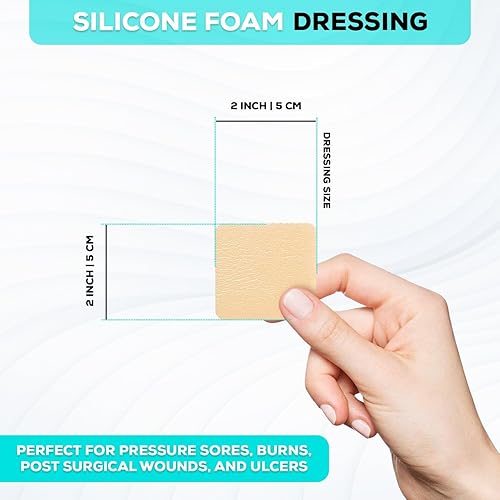 Vista 26 de MedVance TM Silicone - Apósito absorbente de espuma adhesiva de silicona, 6 x 6 pulgadas, caja de 5 apósitos