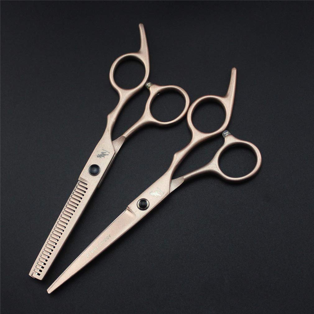 Pet Forbici Kit Grooming 6.0 Pollici, Professionista Cani E Gatti Forbici Dritto Curvo Cesoie, per Cane O Gatto, Luce E Sharp