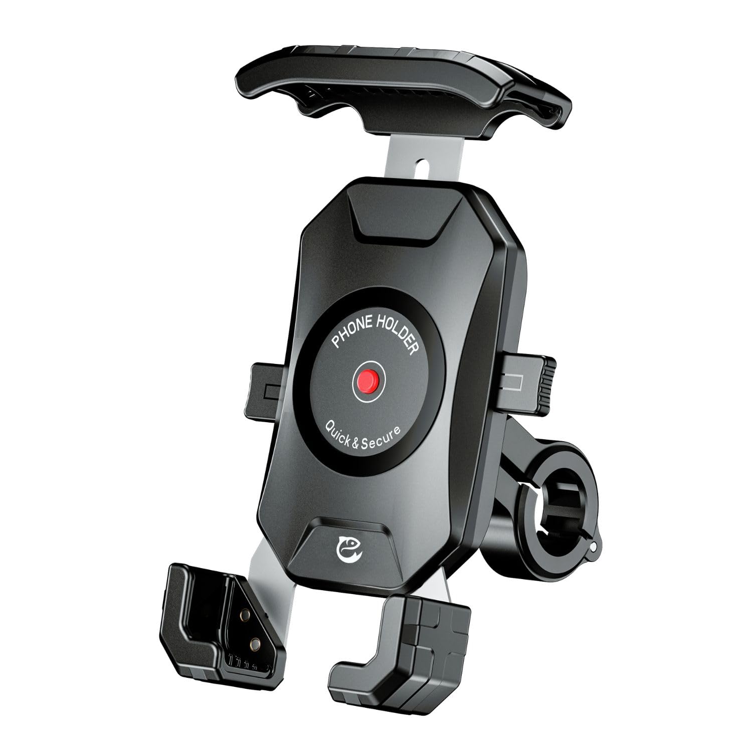 YELLOWFIN Quick Release Y-Grip Waterproof Bike | Motorcycle | Scooter | Cycle | Bicycle Mobile Phone Holder Mount | 360° Rotation | for Maps and GPS Navigation(M14C-1 Black)-image-36