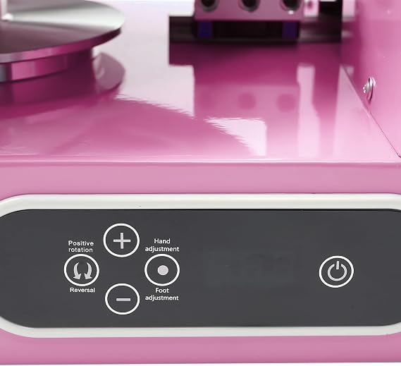 Electric Cake Decorating Machine, 4-12inch Cream Coating Spreading Smooth Machine with Graduated Scraper, 200W Cake Smoothing Scraping Coating Maker, Rotation Speed 60-320rpm