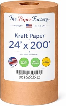 Kraft Paper 24 x 200 for Gift Wrapping Bulletin Board Arts & Crafts, Bouquet Flower Table Covering Poster Packing Shipping & Moving Supplies