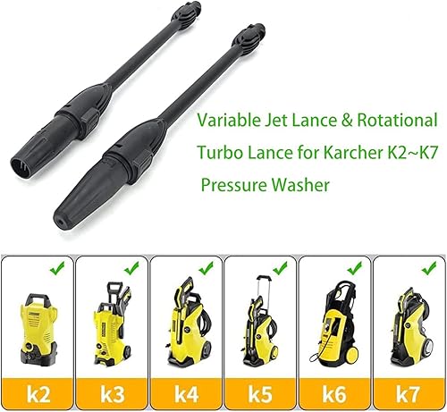 Miniatura 2 de Varita de chorro de agua de alta presión y varita giratoria, boquilla de repuesto para pistola rociadora de hidrolimpiadora, compatible con