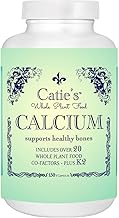 Catie's Whole Plant Food Calcium - Whole, Plant Foods Rich in Calcium, Magnesium, Vitamin D + K2, Boron, Lysine, Zinc... 30 Days, 150 Caps. NO Gluten, Dairy, Soy, GMO. Raw, Vegan + Vegetarian.