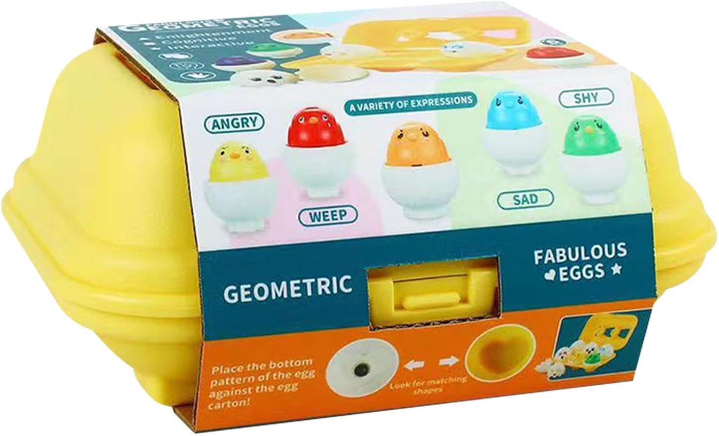 Matching Egg Set - 6PCS Peep Easter Egg Toys, Learning Educational Toy, Colorful Math Building Blocks | Interactive Plays Fine Motor Skill Development for Kids Early Childhood Play