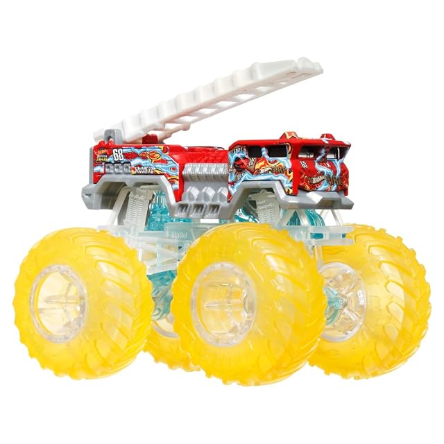 Foto 3 de 6 de Hot Wheels Monster Trucks Vehículo de Juguete Camión Sorpresa Energía de Demolición Escala 1:64 para niños…