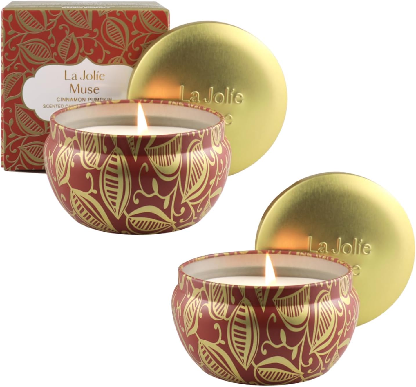 LA JOLIE MUSE Fall Candles, Cinnamon Pumpkin Candle, Fall