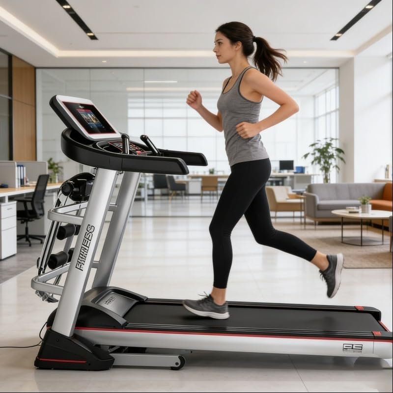 Image of Mini Treadmill,Multi Functional Silent Large Screen Foldable for Home and Business Office Use in The Gym